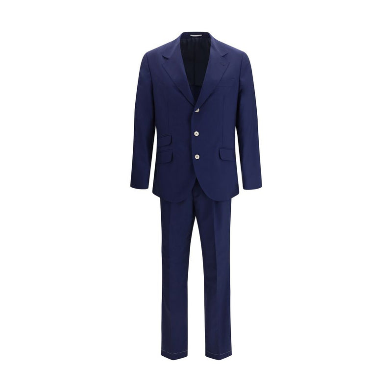 Brunello Cucinelli Blue Wool Oves Aries Two-Piece Suit