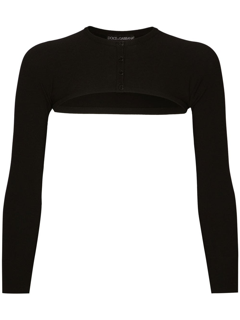 Dolce & Gabbana cropped button-fastening cardigan | Urbalenti™ NYC