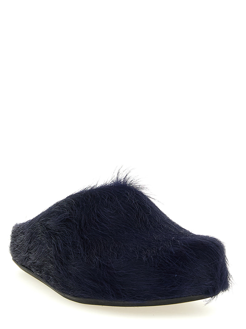 Marni Blue Calfskin Mules