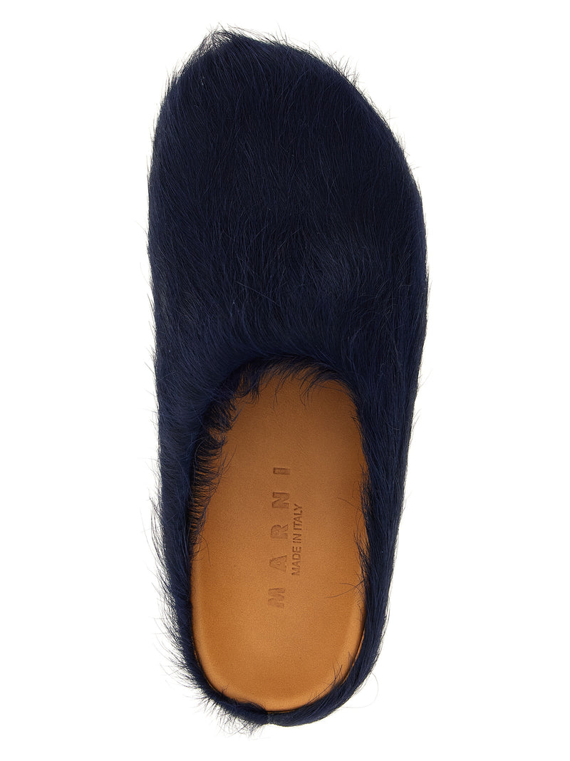 Marni Blue Calfskin Mules
