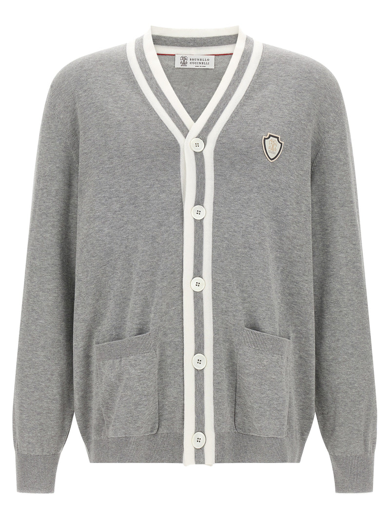 Brunello Cucinelli Gray Cotton Cardigan
