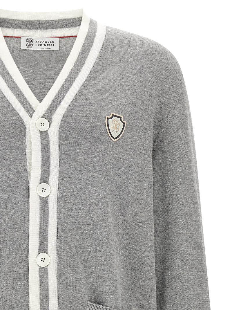 Brunello Cucinelli Gray Cotton Cardigan