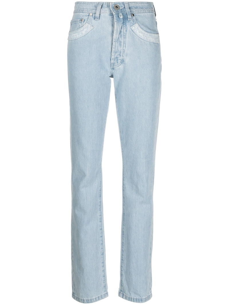 032C Patchwork organic cotton jeans | Urbalenti™ NYC