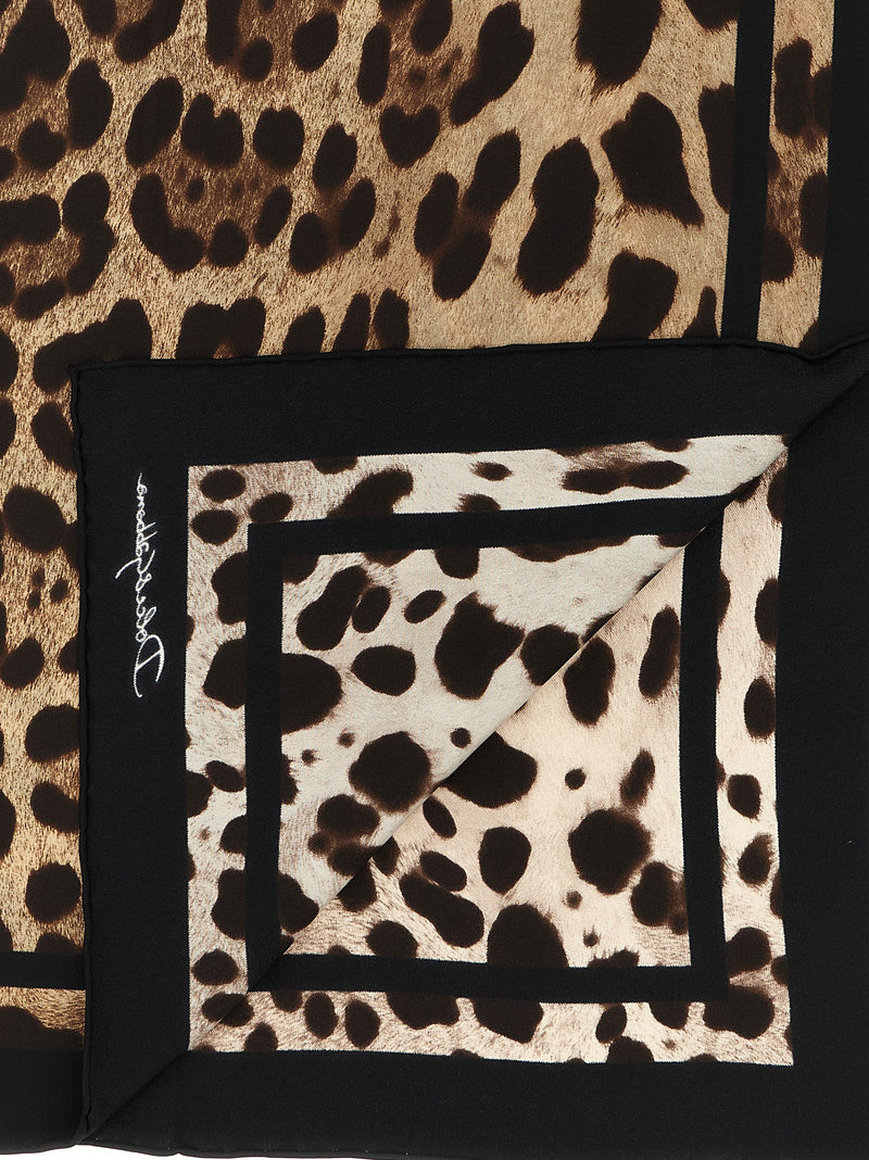 Dolce & Gabbana Brown Silk Scarf
