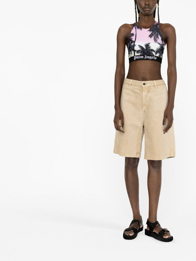 Palm Angels Pink Sunset logo sport top | Urbalenti™ NYC