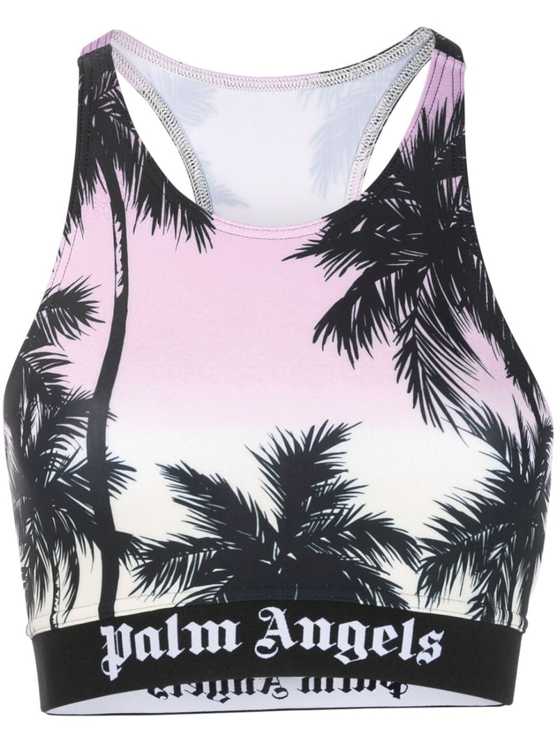 Palm Angels Pink Sunset logo sport top | Urbalenti™ NYC