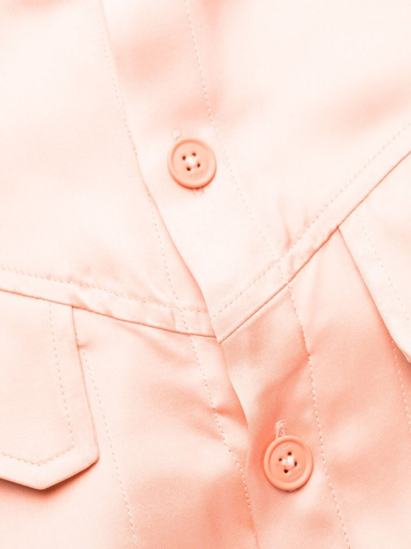 Off White twist-detail shirt dress | Urbalenti™ NYC