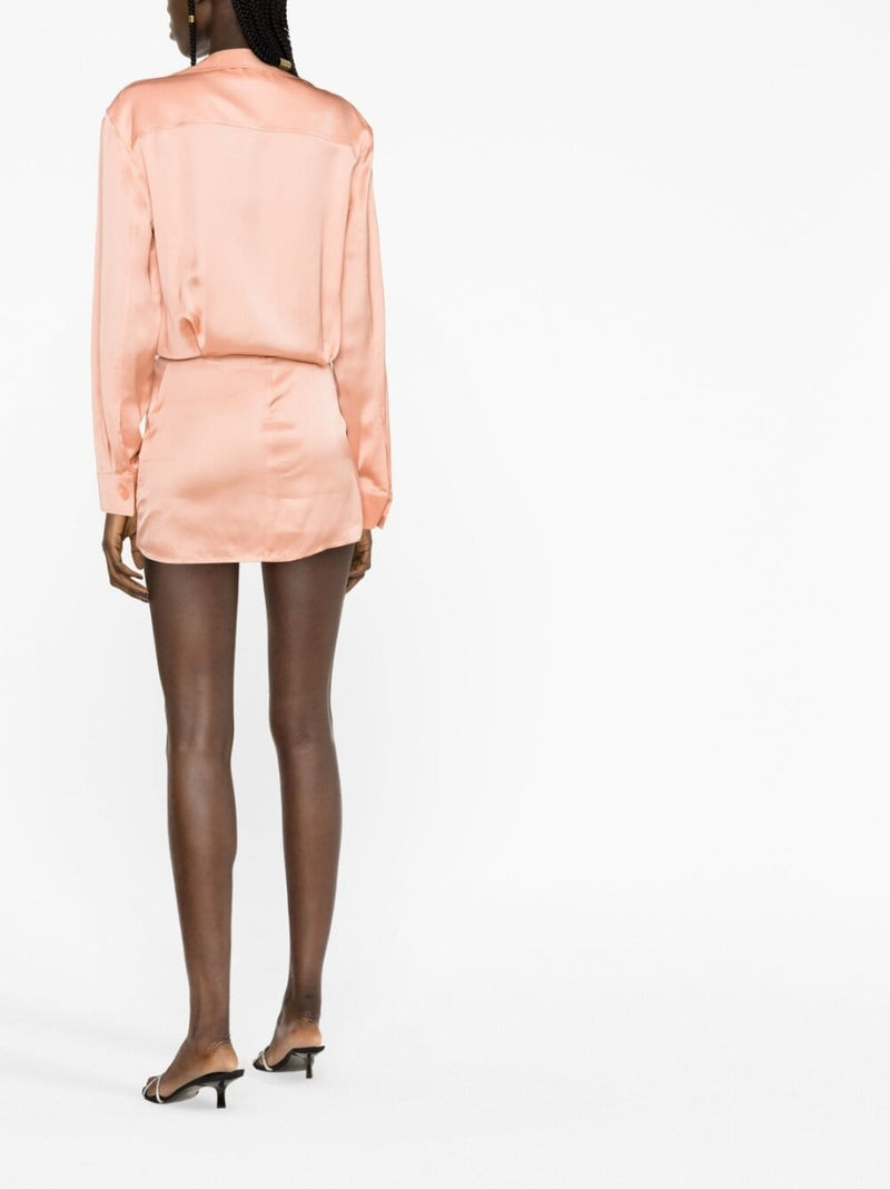 Off White twist-detail shirt dress | Urbalenti™ NYC
