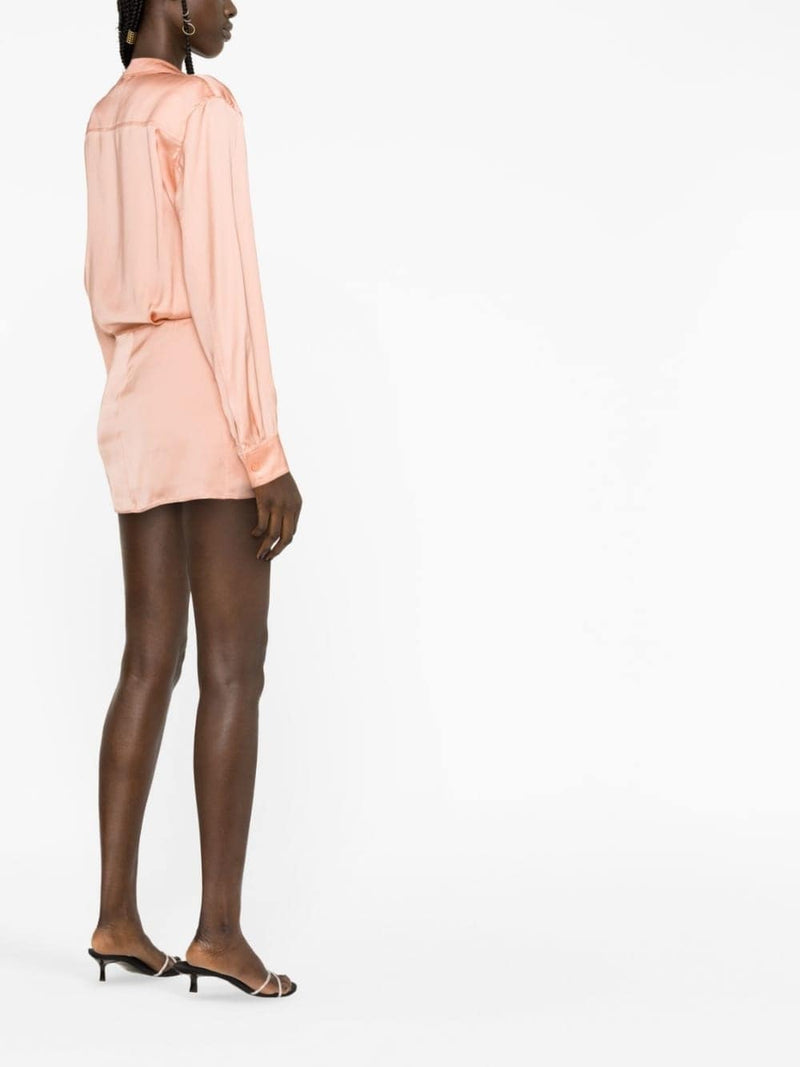 Off White twist-detail shirt dress | Urbalenti™ NYC