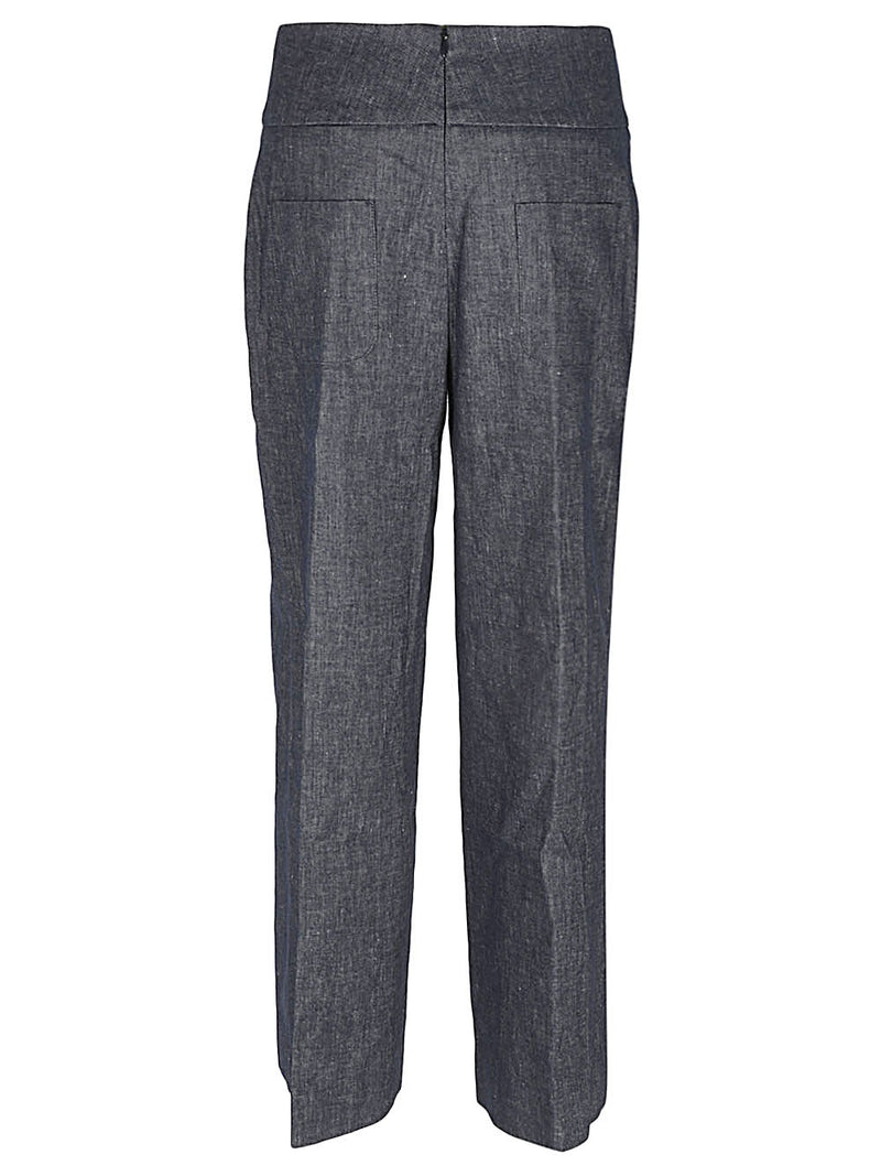 Via Masini 80 Via Masini 80 Straight leg linen blend trousers