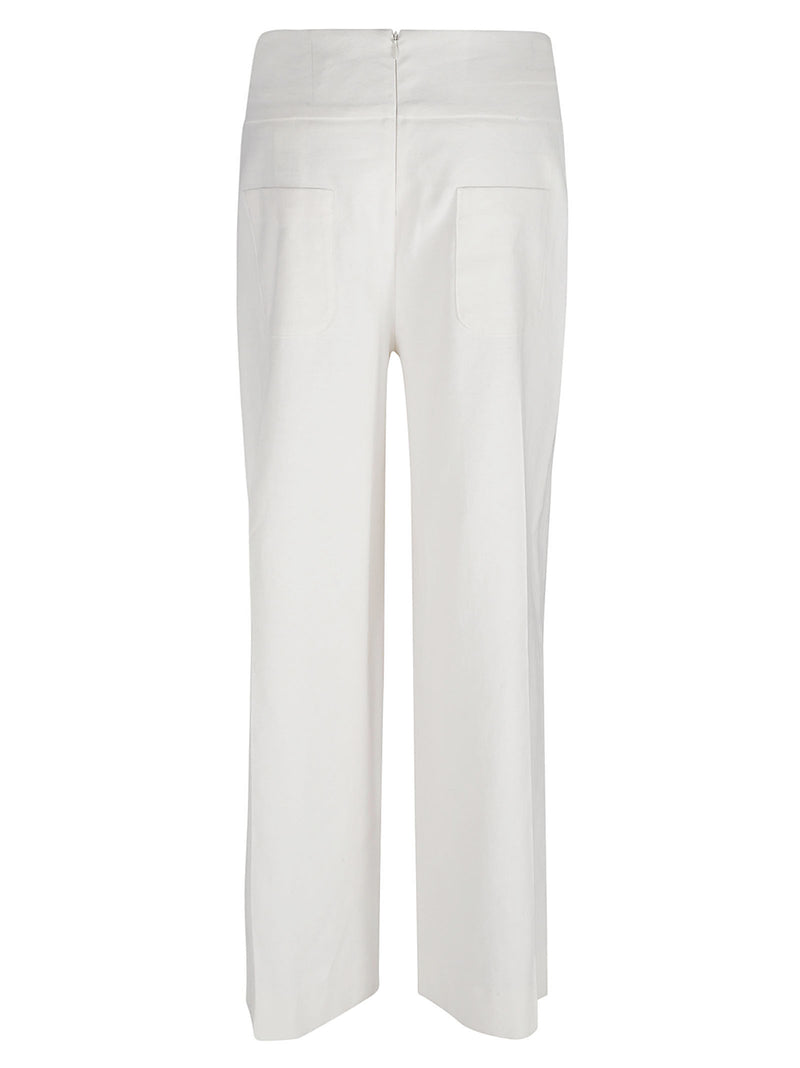 Via Masini 80 Via Masini 80 Straight leg linen blend trousers