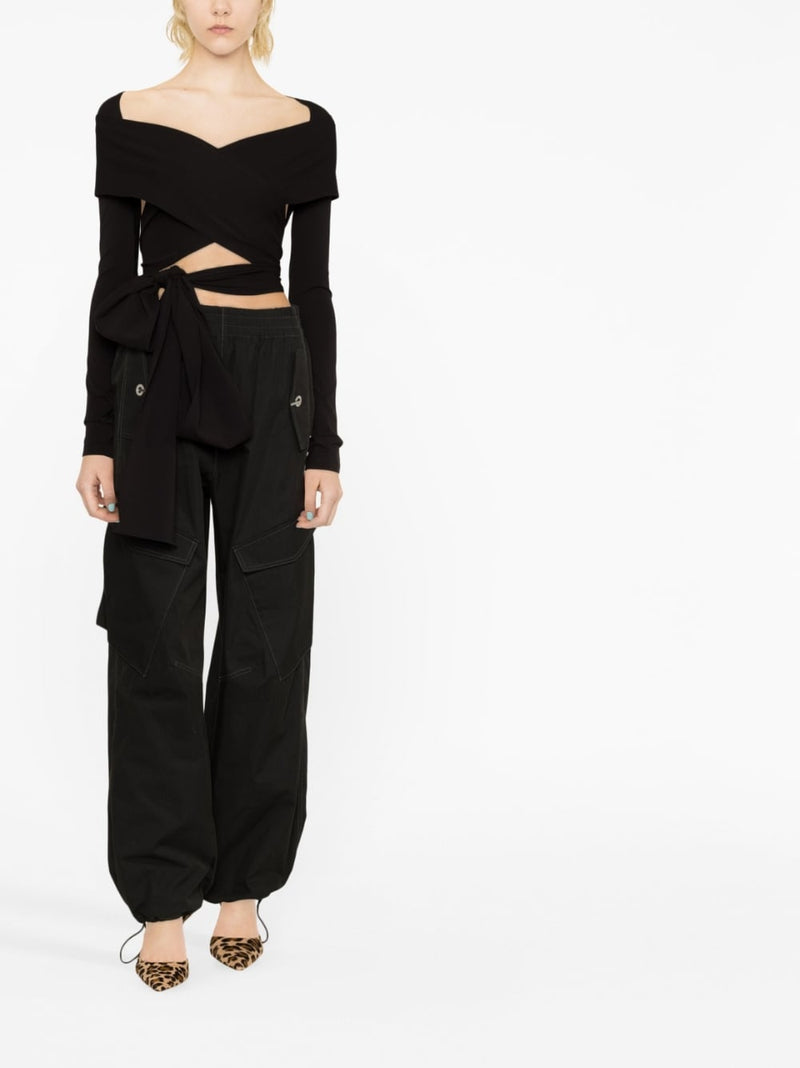 Dolce & Gabbana cut-out Wrap Top | Urbalenti™ NYC