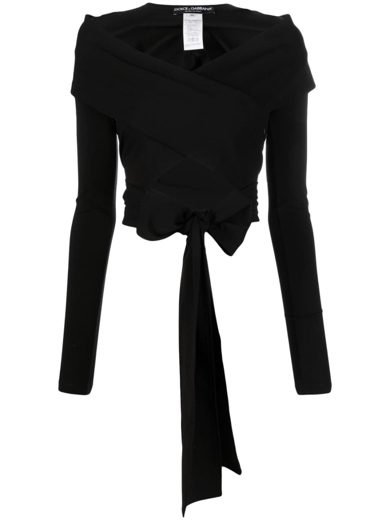 Dolce & Gabbana cut-out Wrap Top | Urbalenti™ NYC