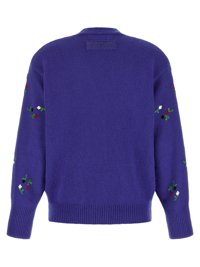 Marni Blue Virgin Wool Cardigan