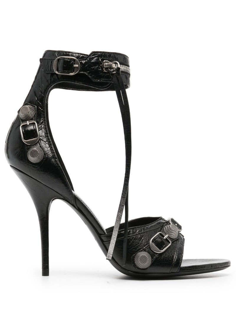 Balenciaga Cagole 110mm leather sandals | Urbalenti™ NYC