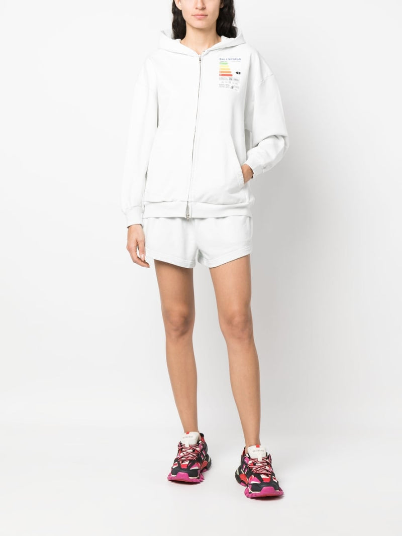 Balenciaga flared elasticated-waist shorts | Urbalenti™ NYC