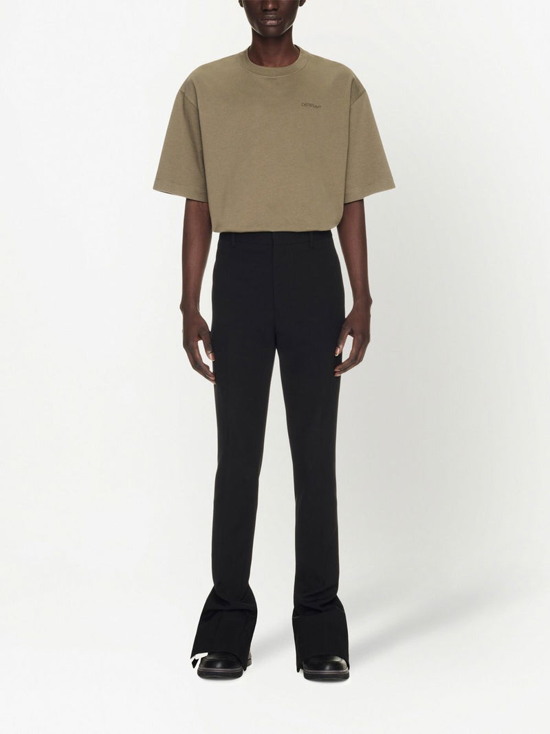 Off White Wool skinny trousers | Urbalenti™ NYC