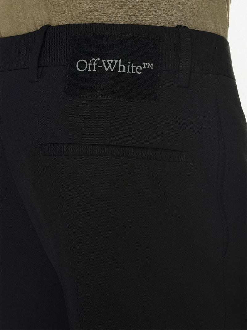 Off White Wool skinny trousers | Urbalenti™ NYC