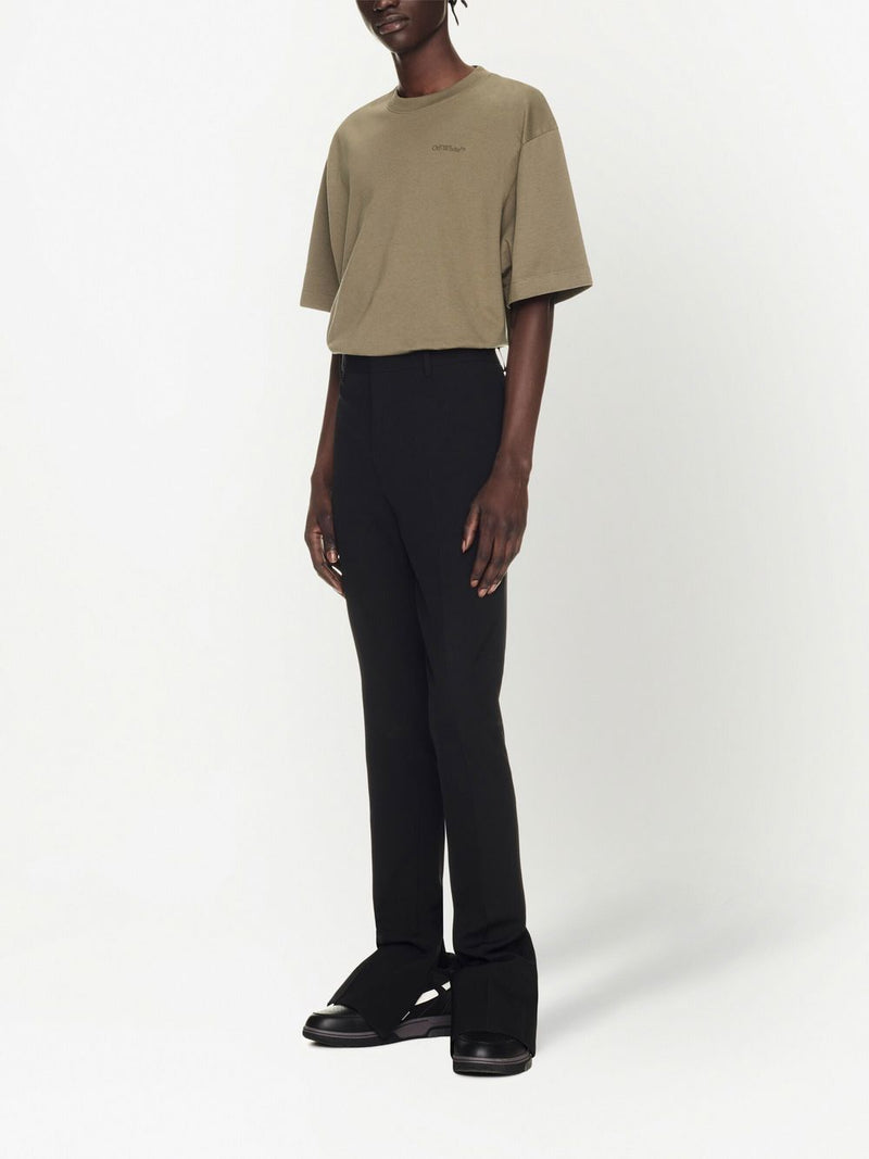 Off White Wool skinny trousers | Urbalenti™ NYC