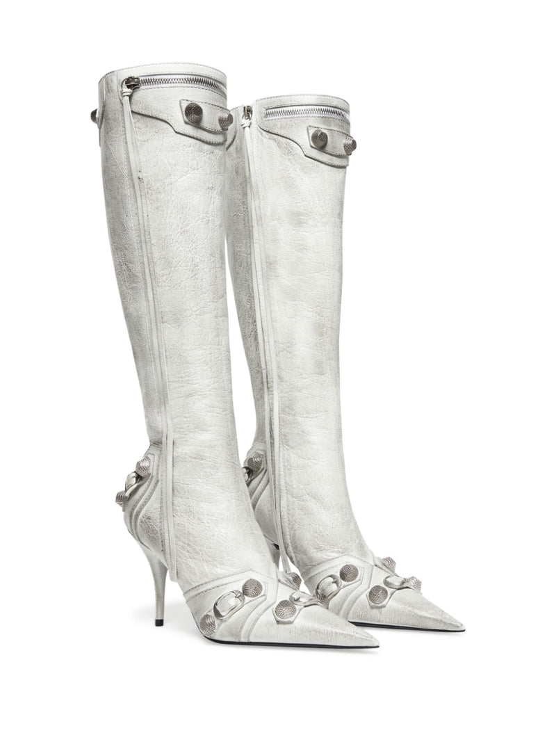 Balenciaga cagole leather boots | Urbalenti™ NYC