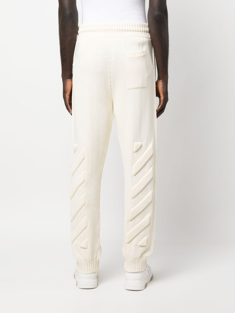 Off White Diag-stripe knitted track pants | Urbalenti™ NYC