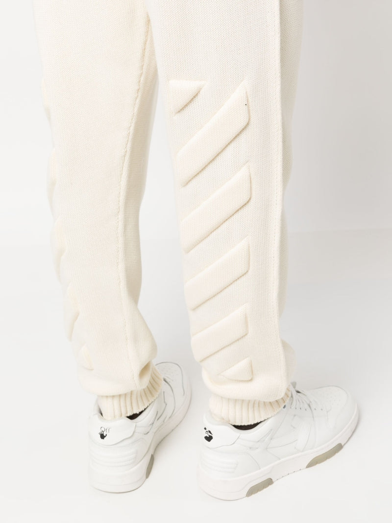 Off White Diag-stripe knitted track pants | Urbalenti™ NYC