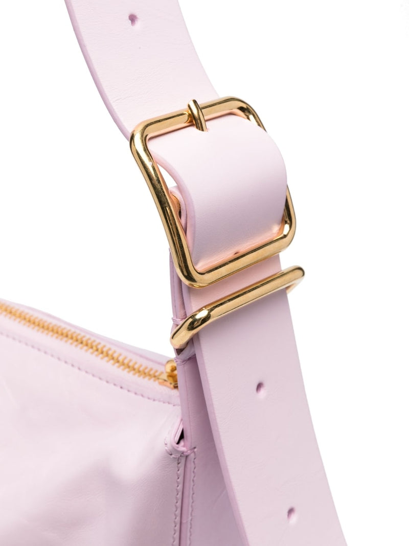 Jil Sander medium crinkled leather shoulder bag | Urbalenti™ NYC