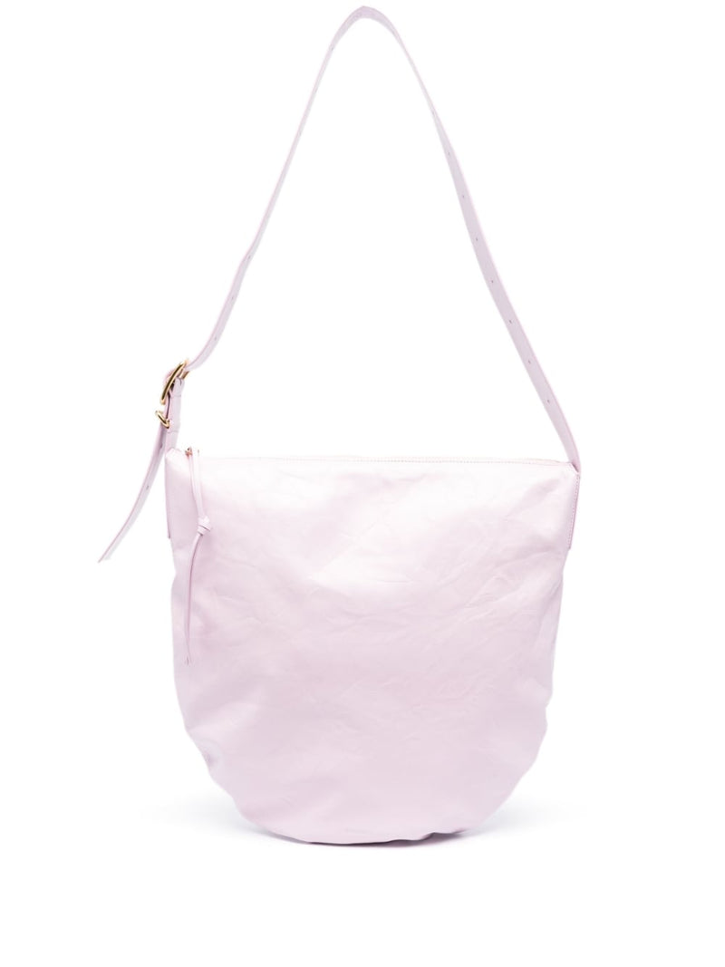 Jil Sander medium crinkled leather shoulder bag | Urbalenti™ NYC