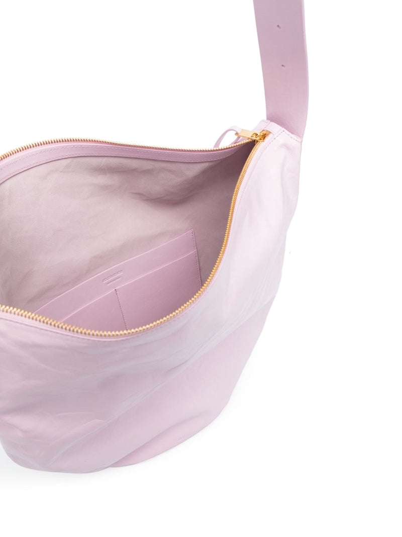 Jil Sander medium crinkled leather shoulder bag | Urbalenti™ NYC