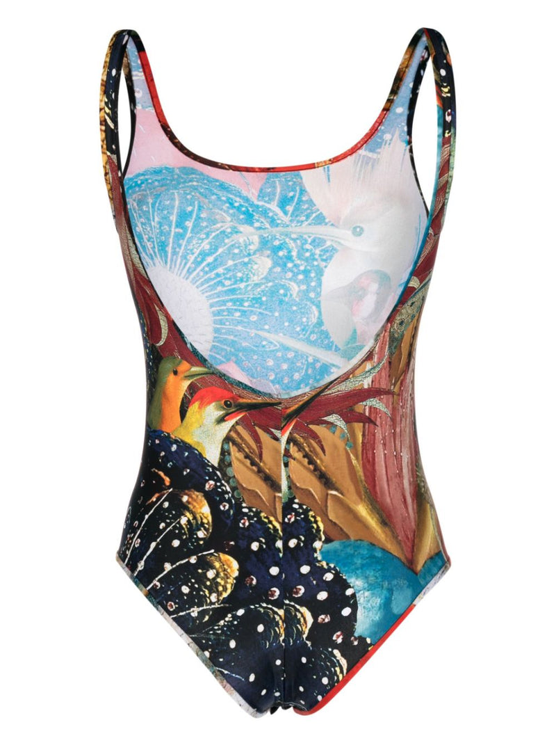 Alexander McQueen Hieronymus Bosch-print Jersey Bodysuit - Style 9QZAJB9... | Urbalenti™ NYC