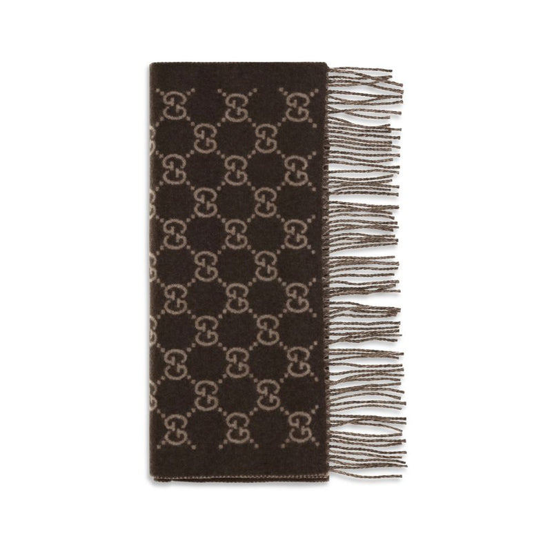 Gucci Brown Cashmere Scarf
