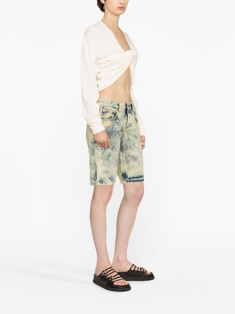 Vaquera Vaquera Denim split shorts
