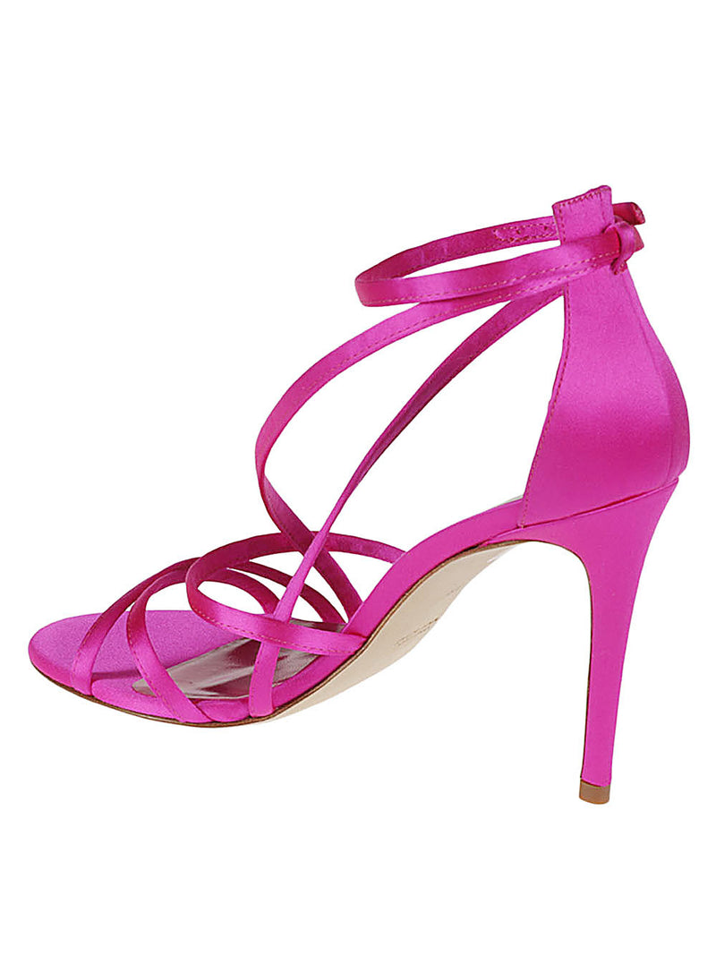 Lella Baldi Lella Baldi  fuchsia satin sandals