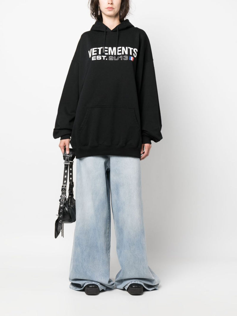 Vetements Vetements Logo cotton hoodie
