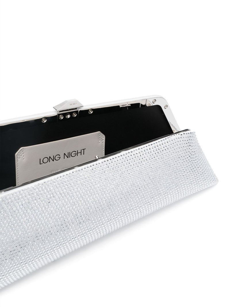 The Attico Long Night crystal-embellished clutch bag - Leather - Style H... | Urbalenti™ NYC