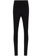 032C Black Front Zip Leggings with Zipped Pockets & Elastic Waistband showcased in a stylish, high-quality image, representing authentic designer fashion. This piece is part of the curated luxury collections shipped from Milano, featuring premium craftsmanship that highlights contemporary aesthetics. Discover curated luxury collections at competitive prices, fulfilled from Milan, Italy, and express delivered worldwide with confidence.