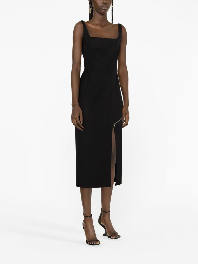 Alexander McQueen zip-embellished Midi Dress | Urbalen... | Urbalenti™ NYC
