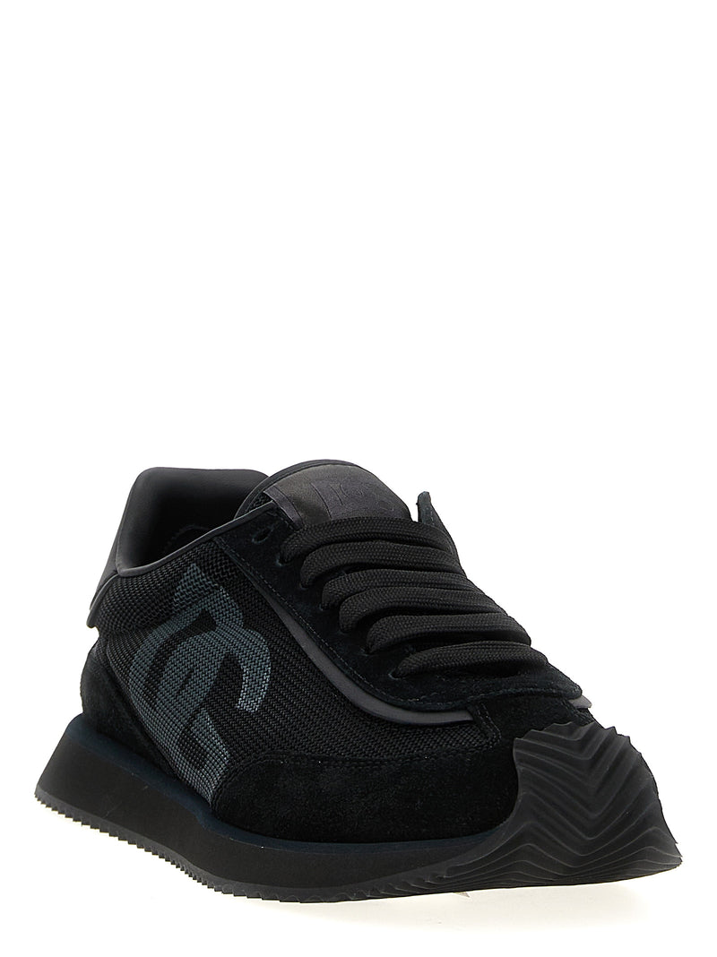 Dolce & Gabbana Black Calfskin Athletic Sneakers