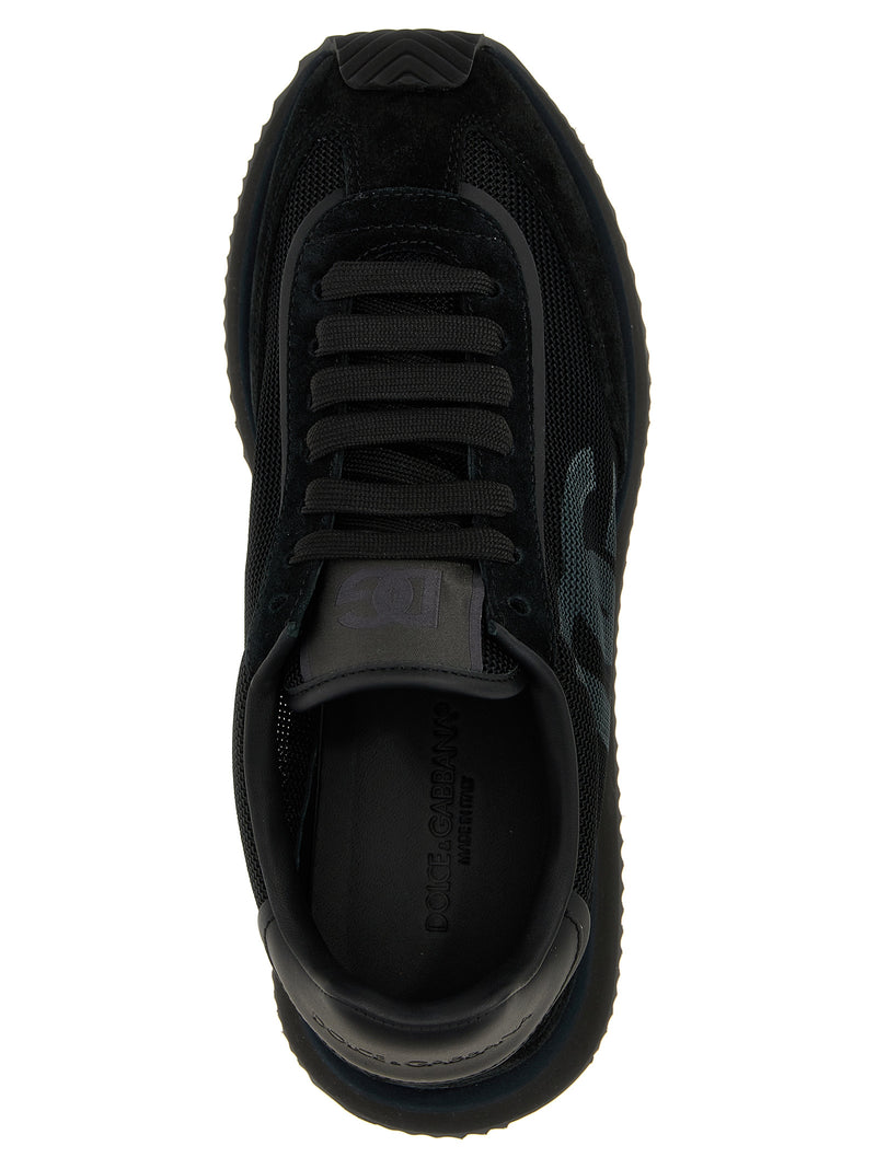 Dolce & Gabbana Black Calfskin Athletic Sneakers