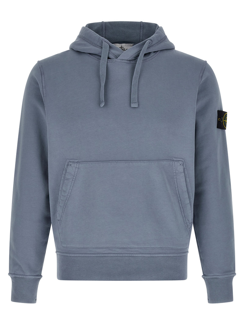 Stone Island Blue Cotton Sweatshirt