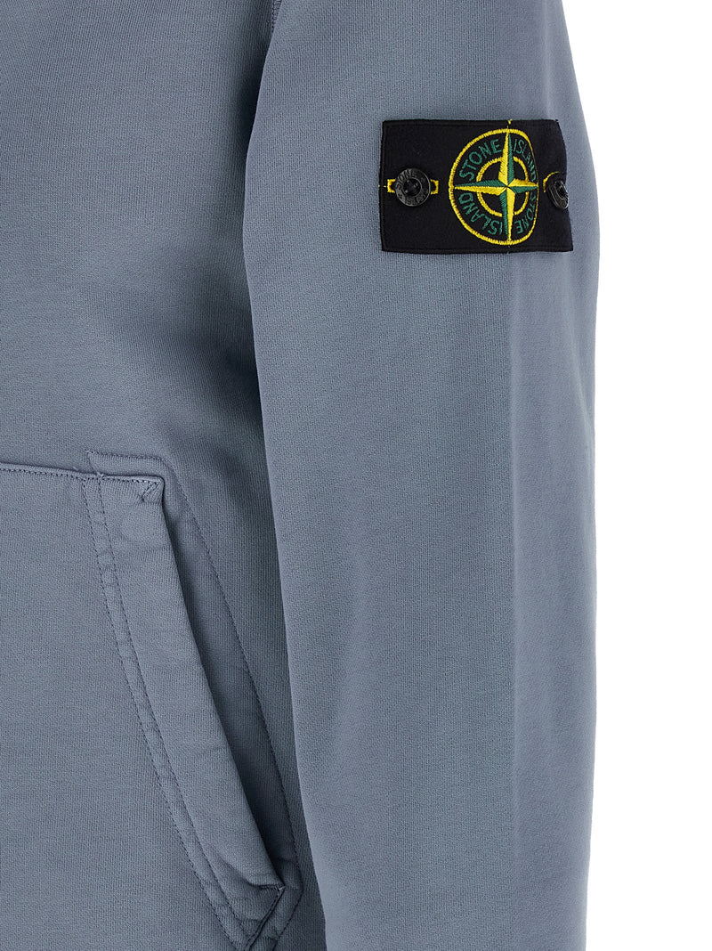 Stone Island Blue Cotton Sweatshirt