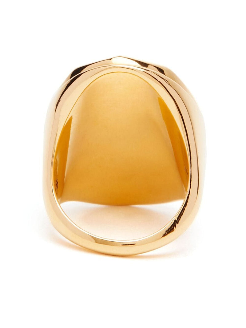 Alexander McQueen The Faceted Stone Ring - Gold | Urbalenti | Urbalenti™... | Urbalenti™ NYC