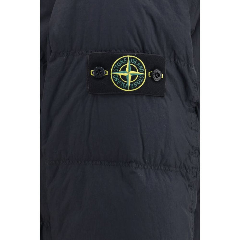 Stone Island Blue Goose Down Full-Length Jacket