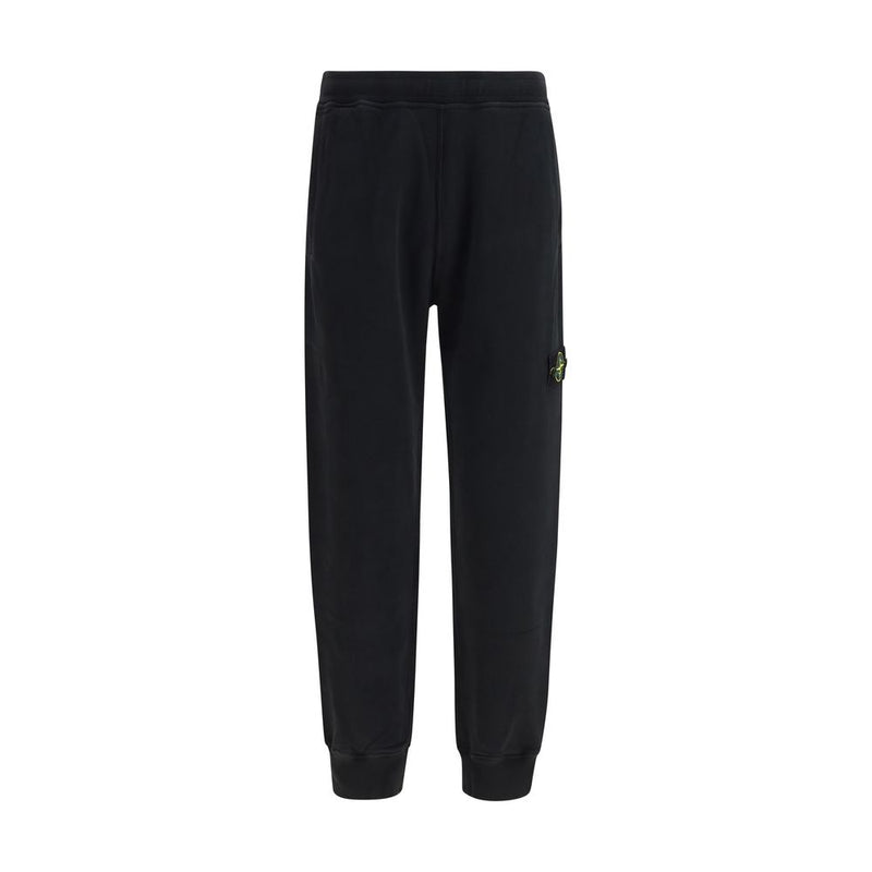 Stone Island Black Cotton Joggers (Workout Pants)