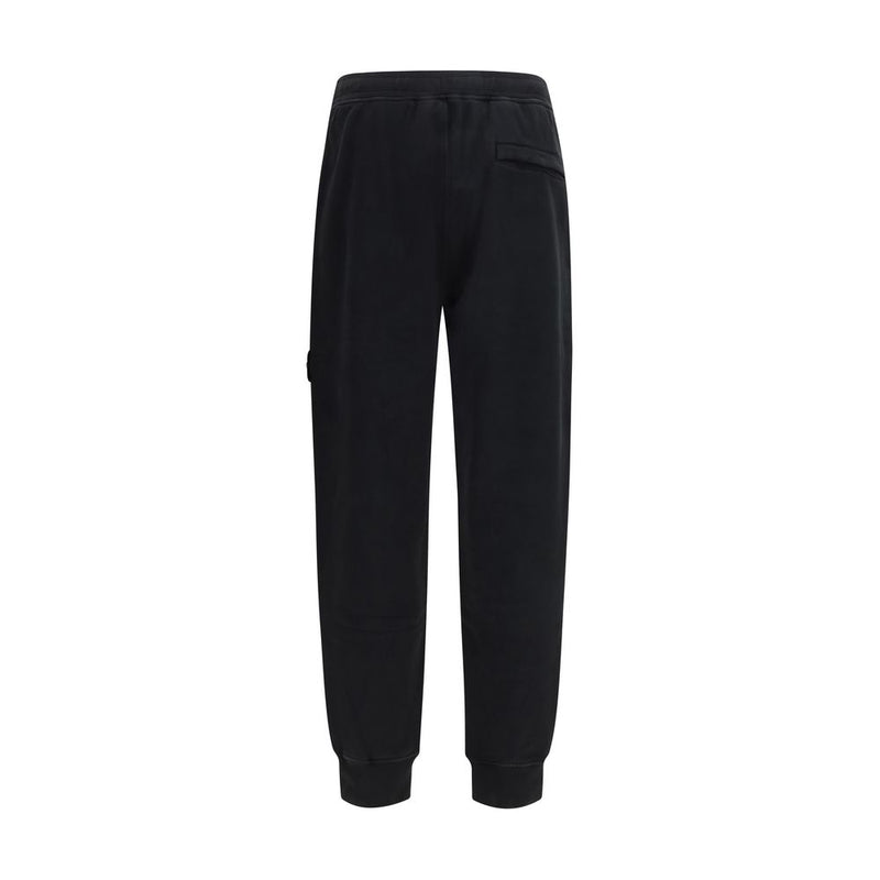Stone Island Black Cotton Joggers (Workout Pants)