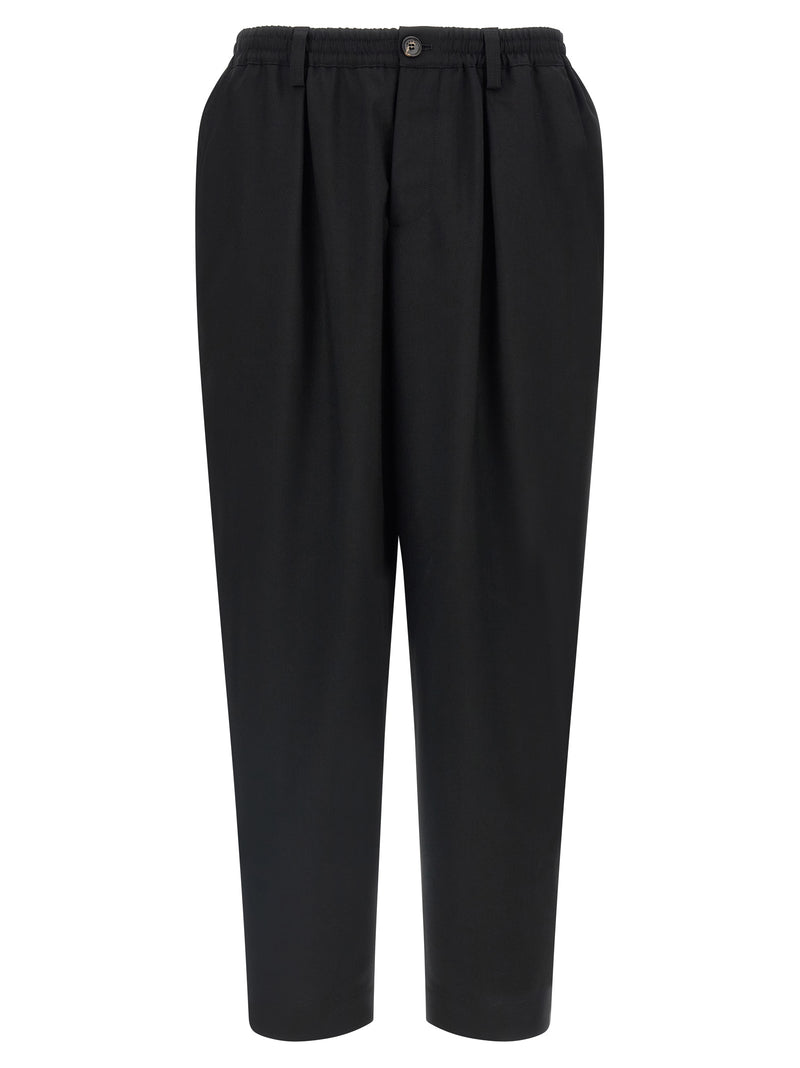 Marni Black Virgin Wool Cropped Pants