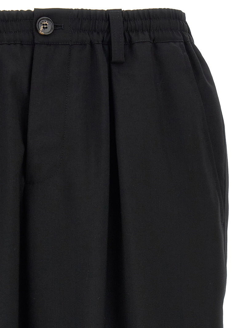 Marni Black Virgin Wool Cropped Pants