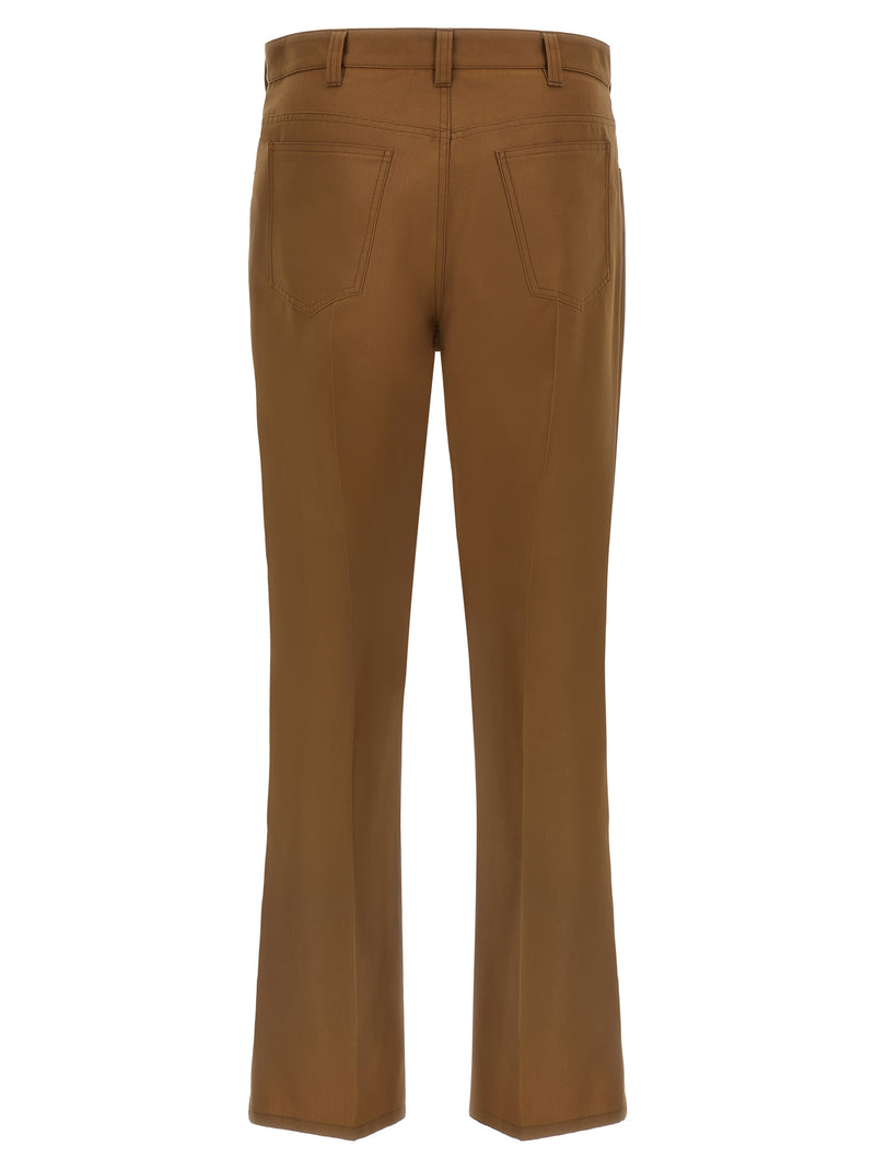 Marni Brown Virgin Wool Casual Pants