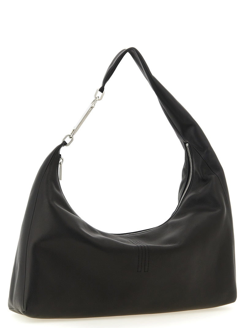 Rick Owens Black Calfskin Shoulder Bag