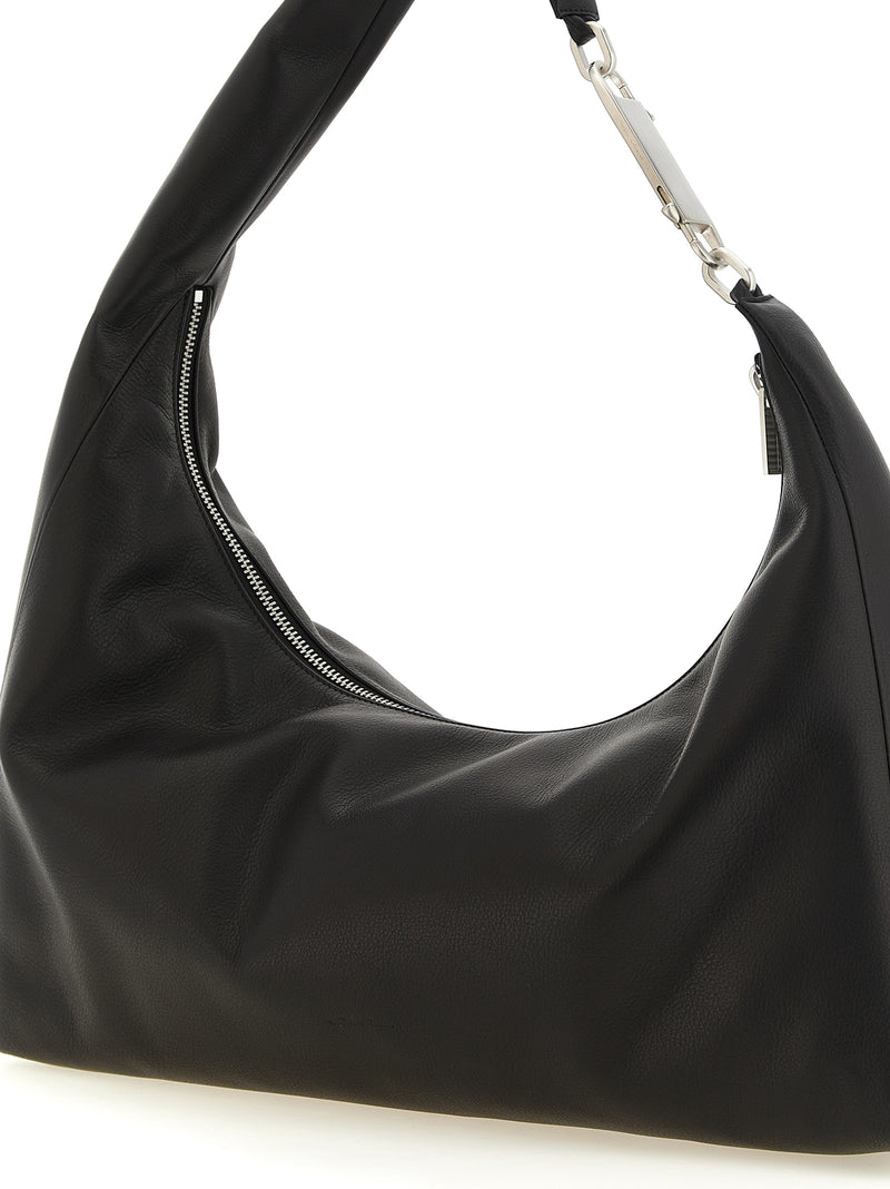 Rick Owens Black Calfskin Shoulder Bag
